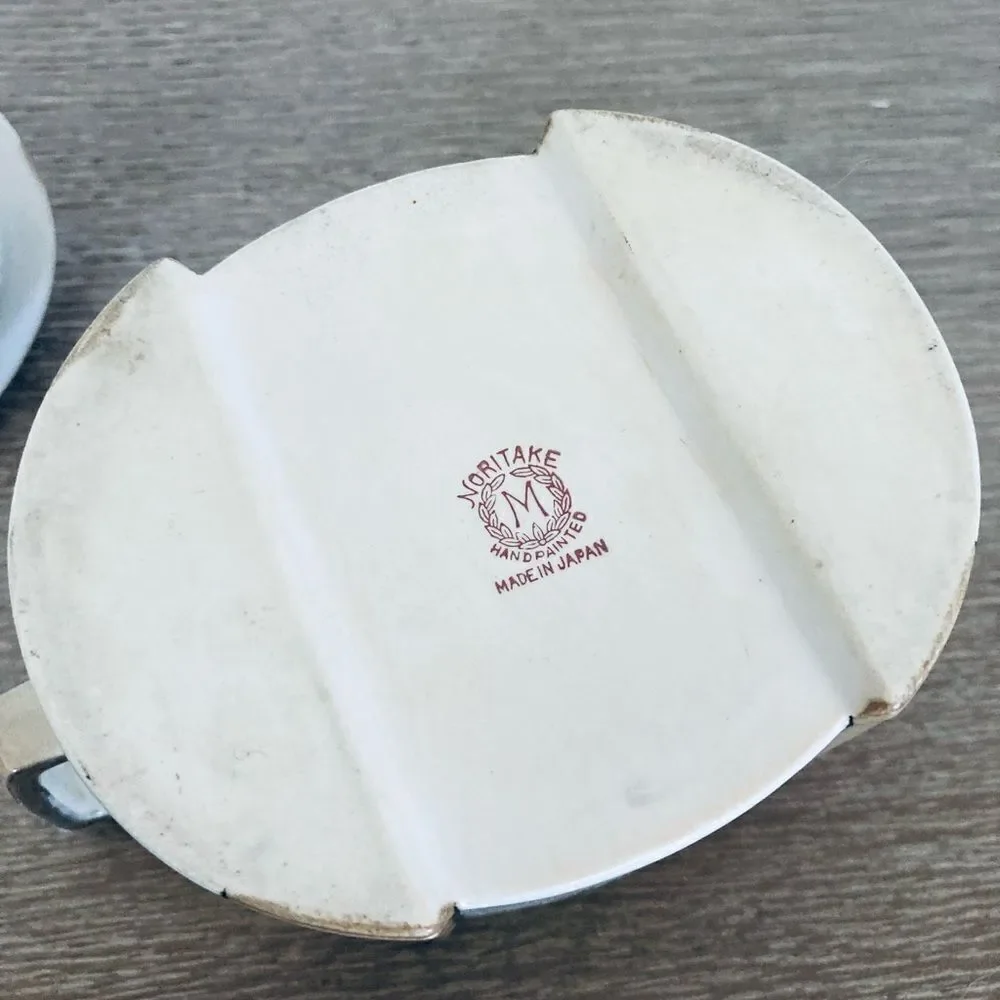 Vintage Noritake Sugar Creamer Lidded Porcelain Jar